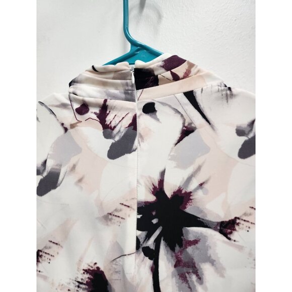 Calvin Klein Womens Top Small Back White Floral Cap Sleeve Cottagecore Carrier - Picture 7 of 7